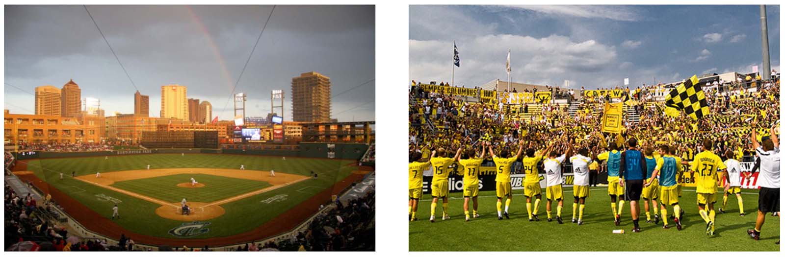 Sports lovers buying a home in Ohio won't be disappointed by the teams in Columbus.  Shows Huntington Field and the Columbus Crew.